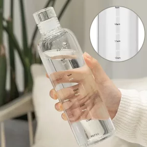 water bottle with time marker, sports water bottle, gym water bottle