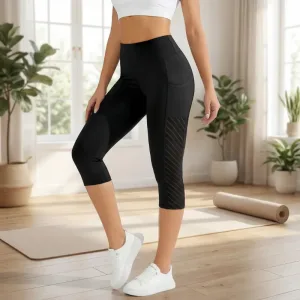 yoga pants, capri leggings, cropped leggings, yoga crop pants, calf length pants