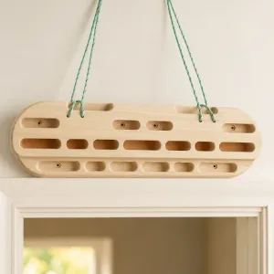 portable hangboard, climbing fingerboard, wooden hangboard, doorway hangboard