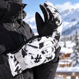 Warm Waterproof Anti-Slip Winter Sports Gloves with Touchscreen Fingers