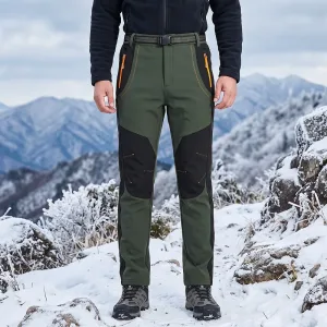 Waterproof Warm Fleece Hiking Pants Windproof Walking Trousers