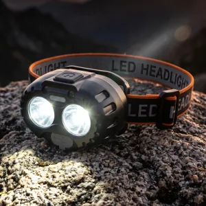 Waterproof LED Headlamp Rechargeable Flashlight